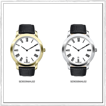 SC9009WHL02 watch Como. Gent quartz. Material: stainless steel and leather.