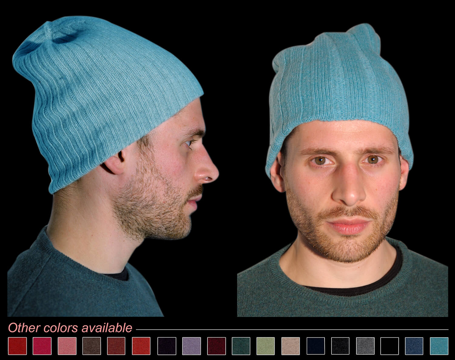 Man hat color turquoise code 119 and 298