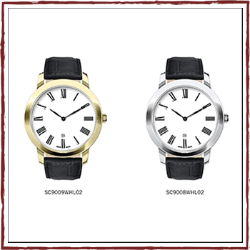 Como - Swiss watchs - Gent quartz. Case: stainless steel. Water resistant: 54TM and strap: leather.