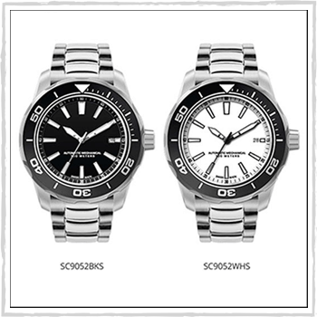 SC9052WHS and SC9052BKS watch Ginevra. Material: stainless steel.